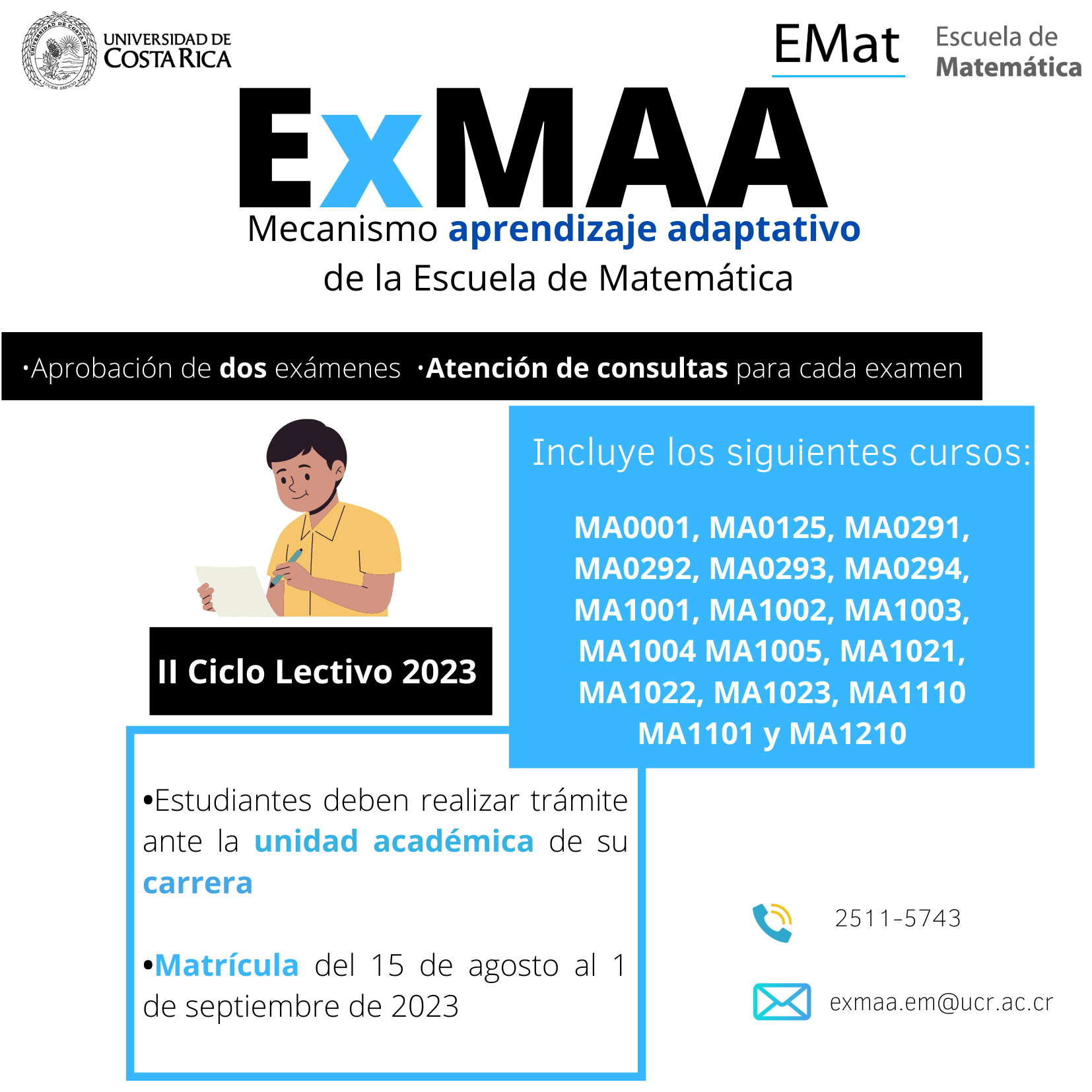 Matrícula EXMA II-2023