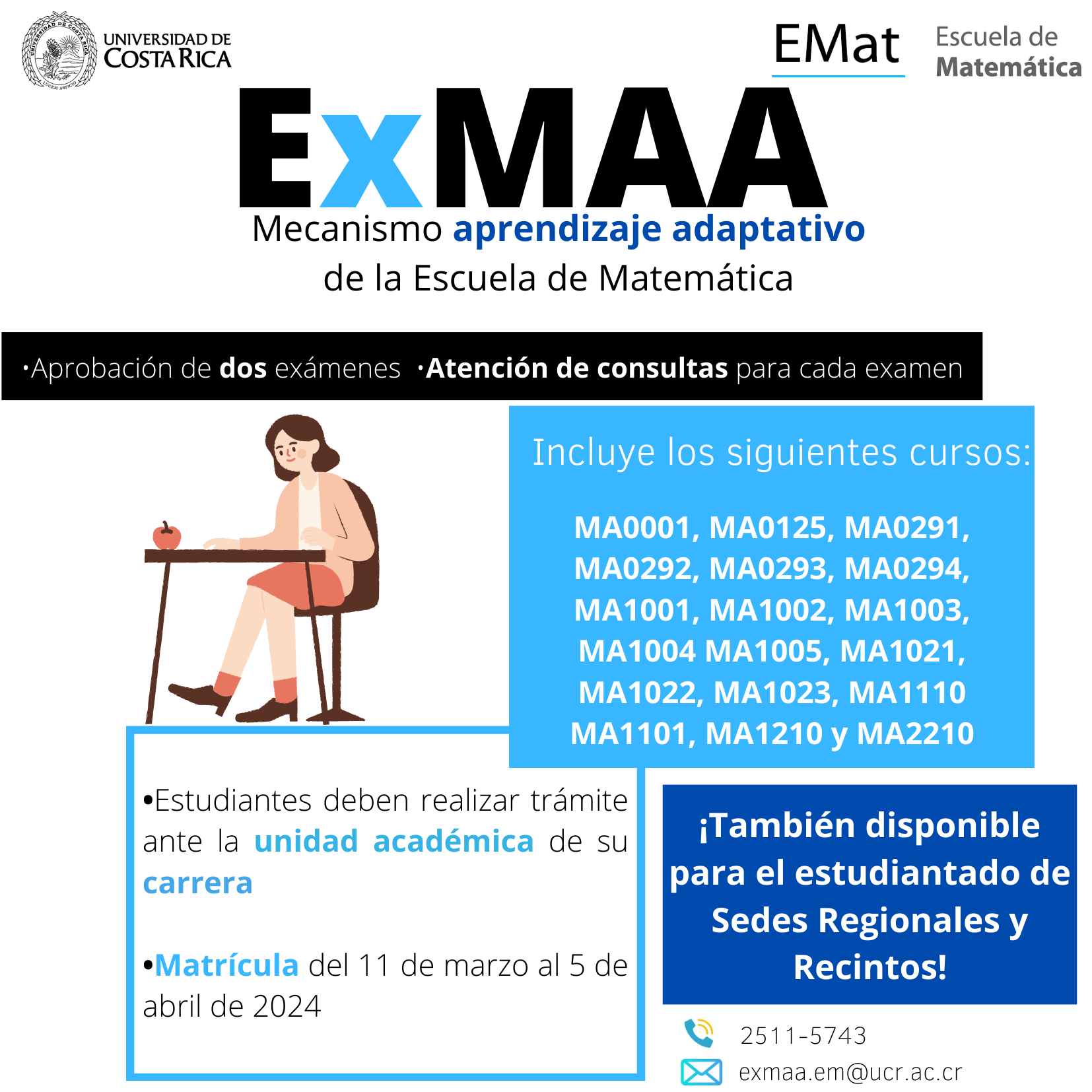 Matrícula EXMA I-2024
